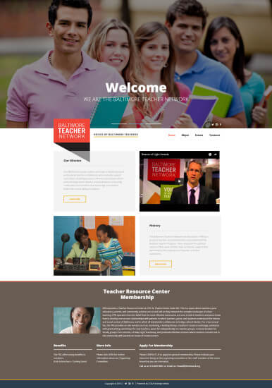 Voices of Baltimore Teachers homepage screenshot
