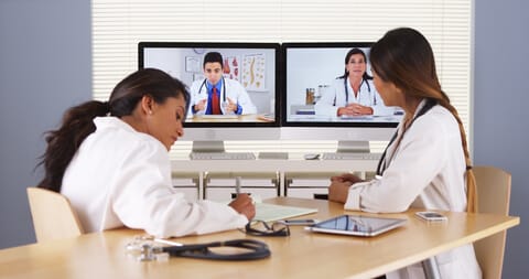 doctors in video conference