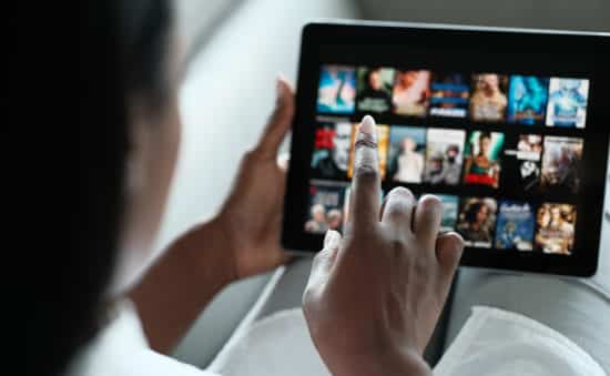 woman browsing movie streaming media